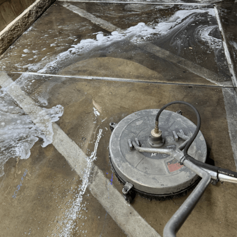 commercial power washing oil stain removal