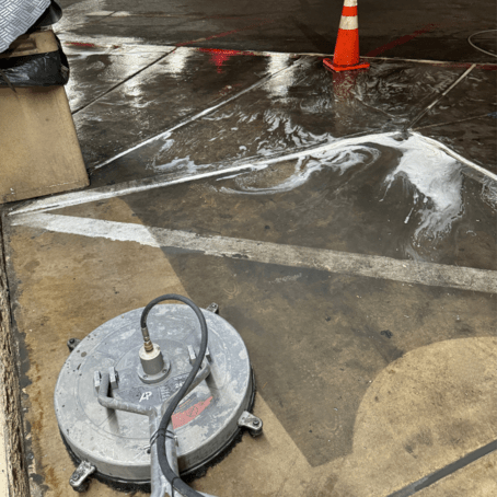 oil stain removal commercial pressure washing