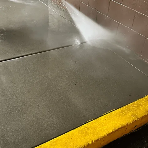 commercial sidewalk power wash